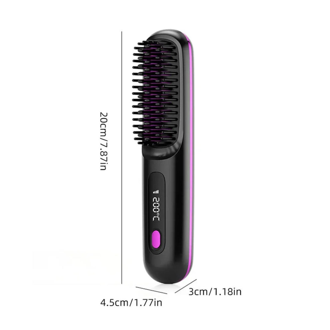 Electric Straightening Brush – Fast Smoothing and Anti-Frizz Shine
