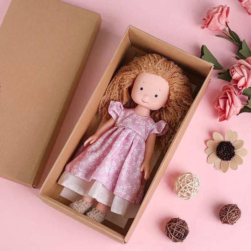 Wooden Cuddle Doll with Play Accessories