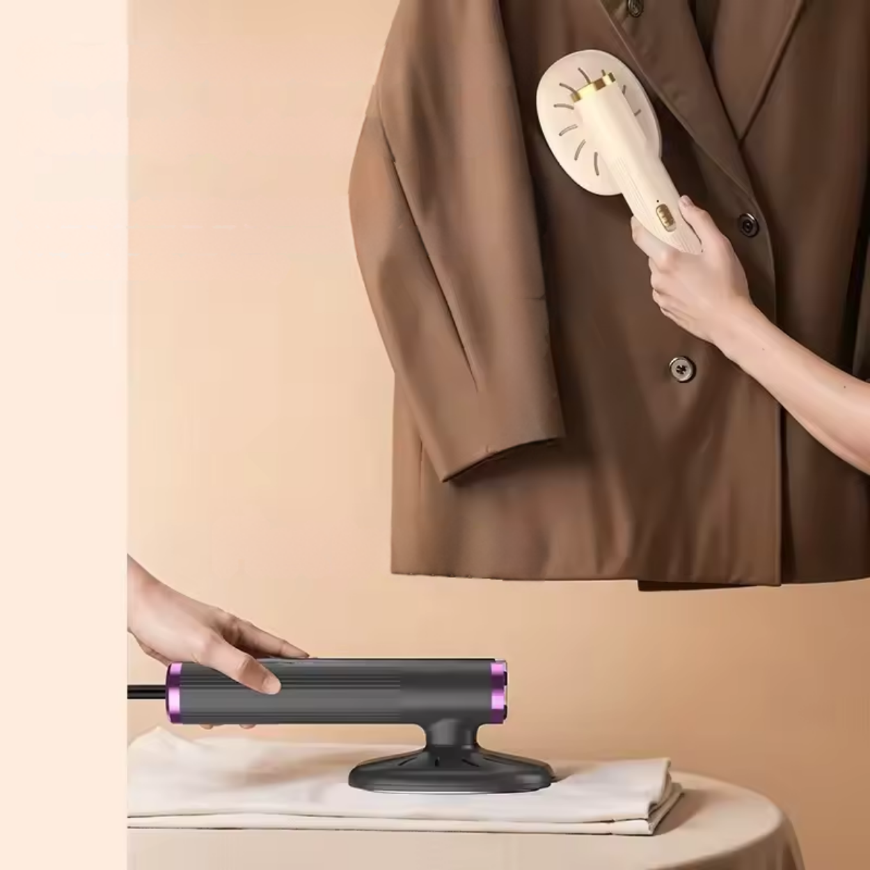 Compact Steam Iron with Fast Heating and USB Cable