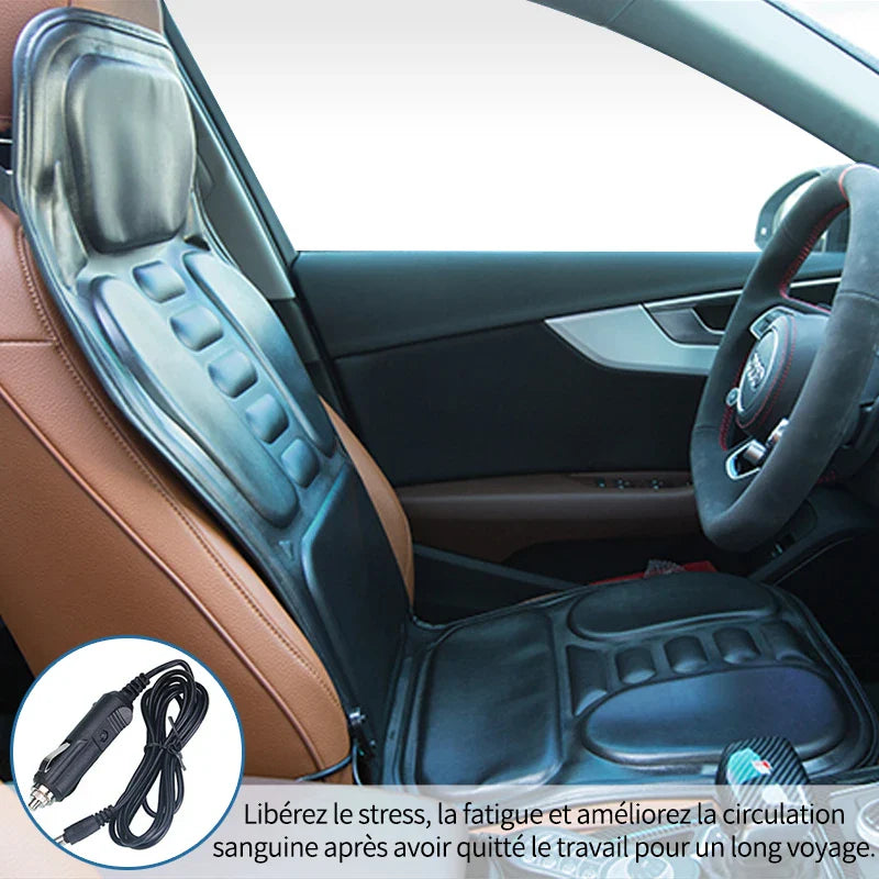 Comfortable Faux Leather Heated and Massaging Seat Cushion