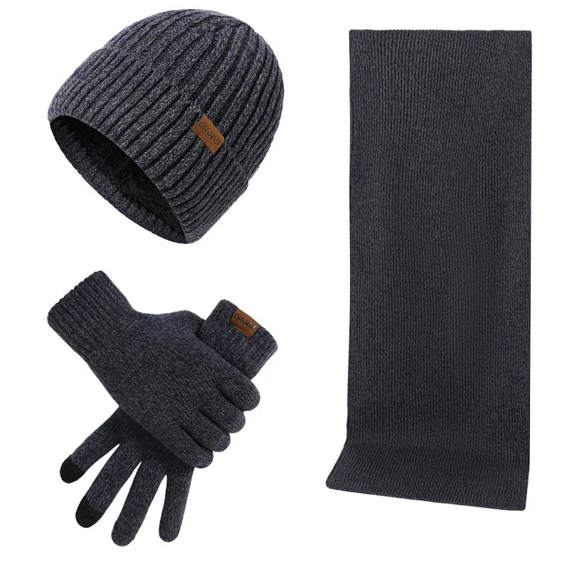 Warm Winter Set with Hat, Scarf, and Gloves
