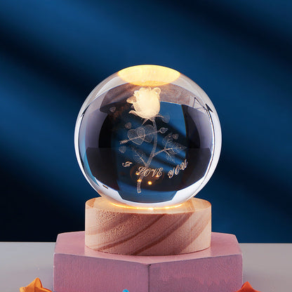 Elegant Crystal Night Lamp