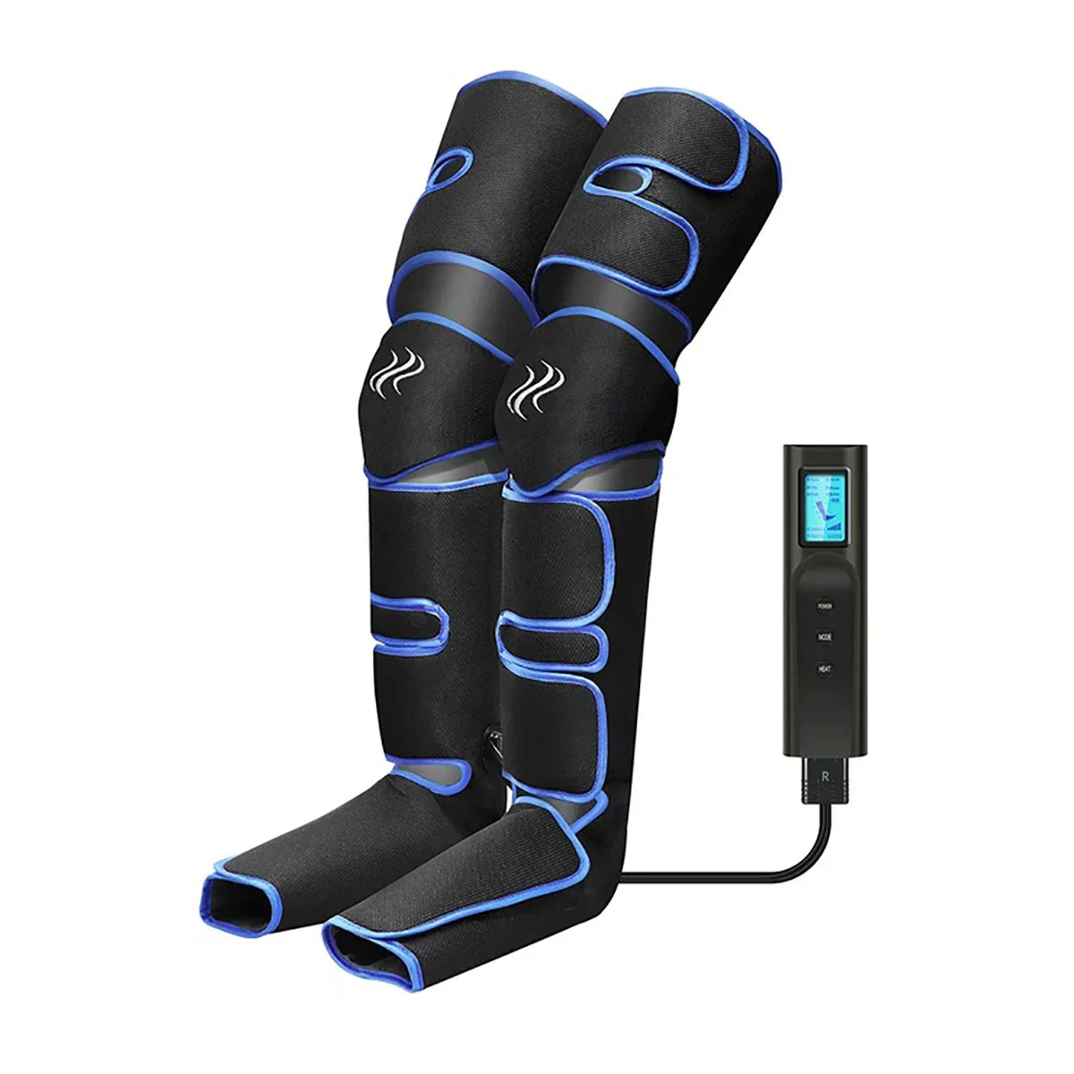 Heated relaxing foot and leg massager