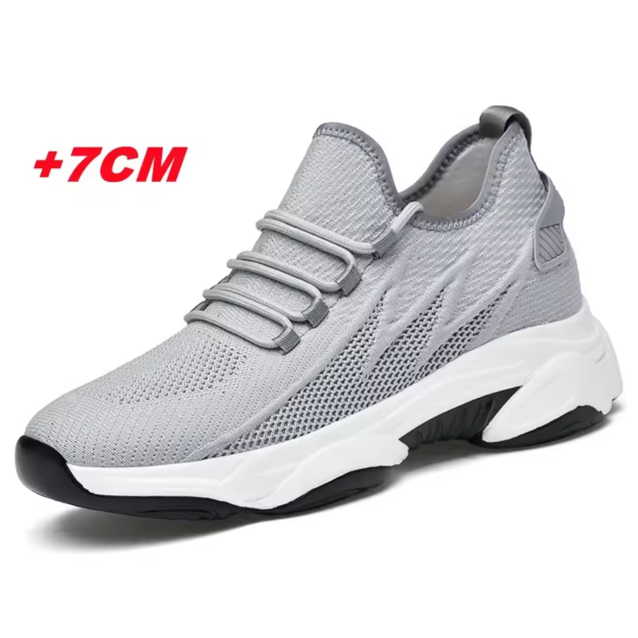 Sports Shoes with Discreet +7 cm Height Increase