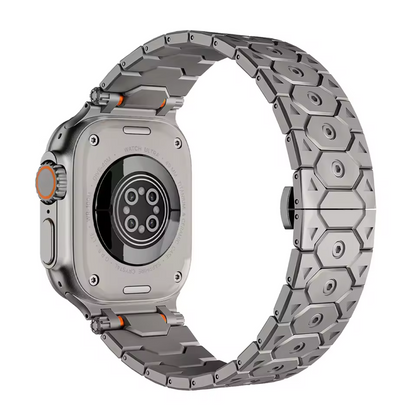 Elegant Black Metal Apple Watch Band