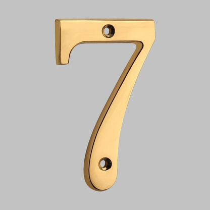 Sturdy Modern Brass House Numbers