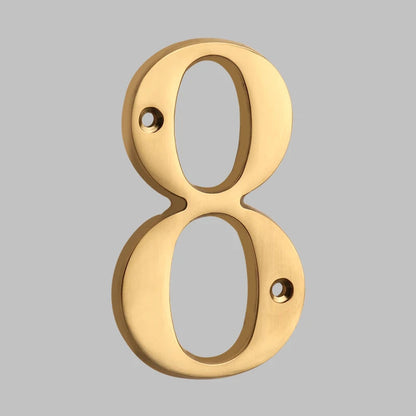 Sturdy Modern Brass House Numbers
