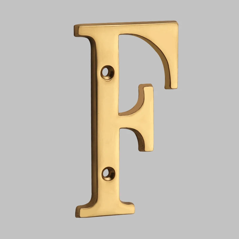 Sturdy Modern Brass House Numbers