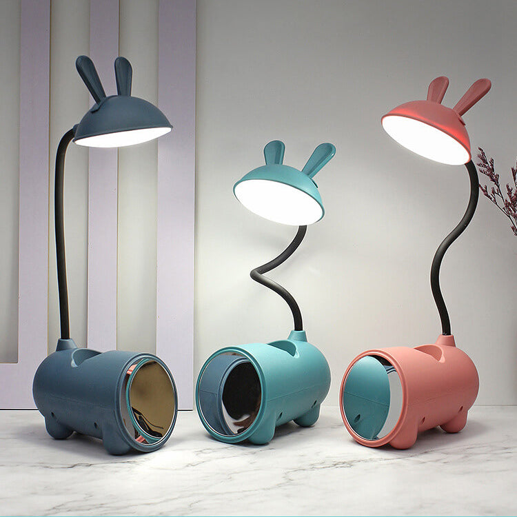 Child touch lamp with USB charger and pencil holder