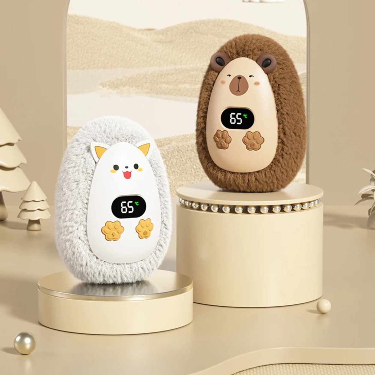 Soft Plush Heated Gloves