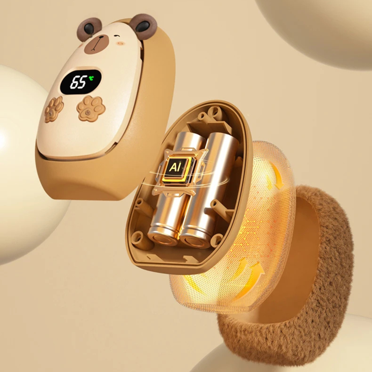 Soft Plush Heated Gloves