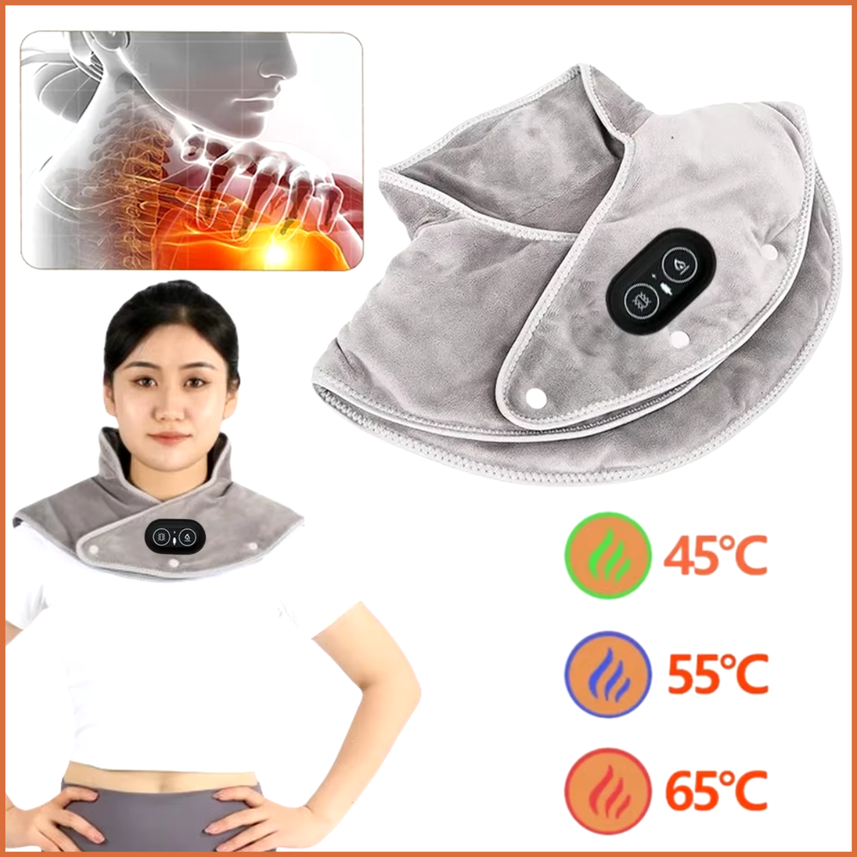 Soft Heated Vest for Shoulders and Neck
