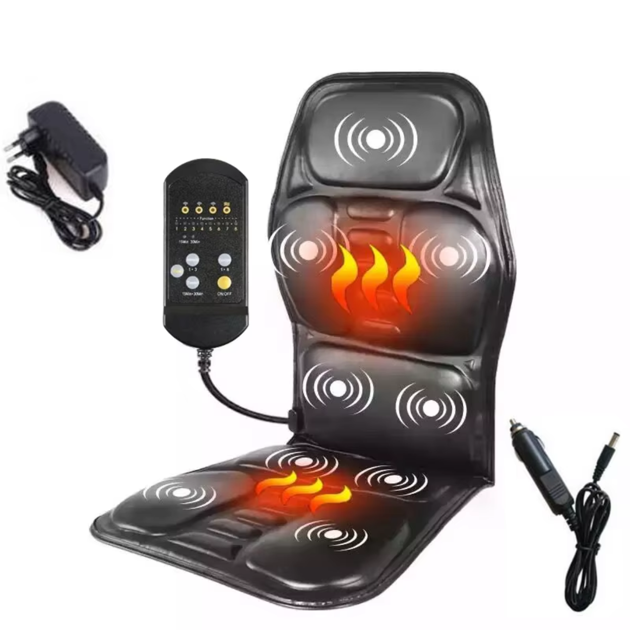 Heated Massage Cushion with Shiatsu Function