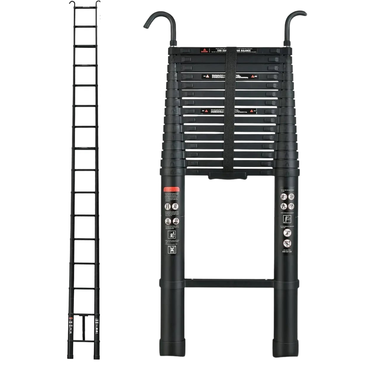 6.2m High-Security Aluminum Telescopic Ladder
