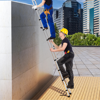 Sturdy Steel Telescopic Ladder for Work