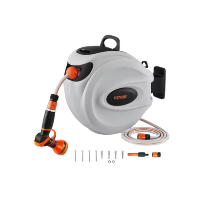 Compact Retractable Garden Hose Reel