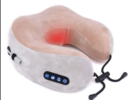 Electric Neck Massager Contoured Relaxing Compact Pillow