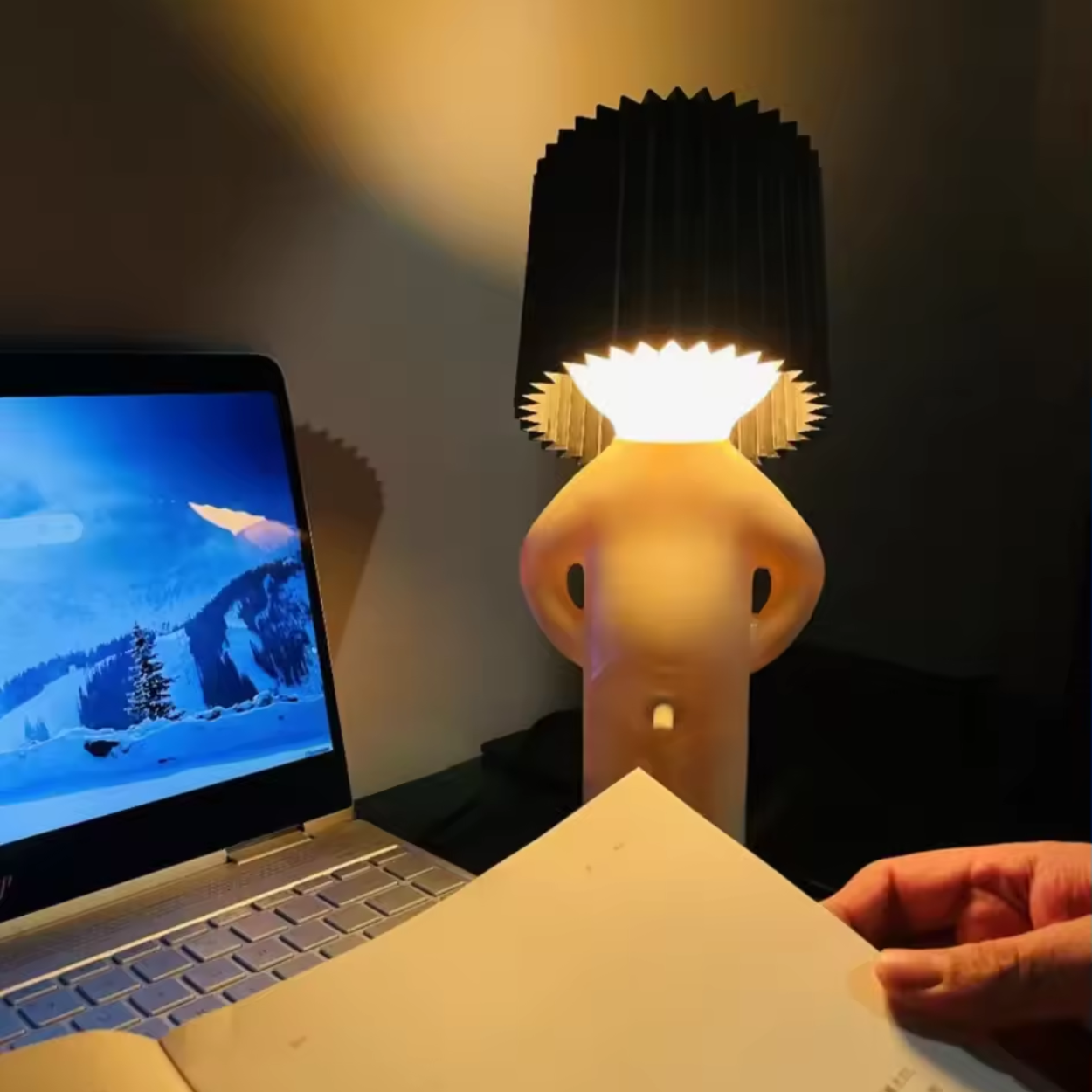 Original Desk Lamp Shaped Like a Figurine