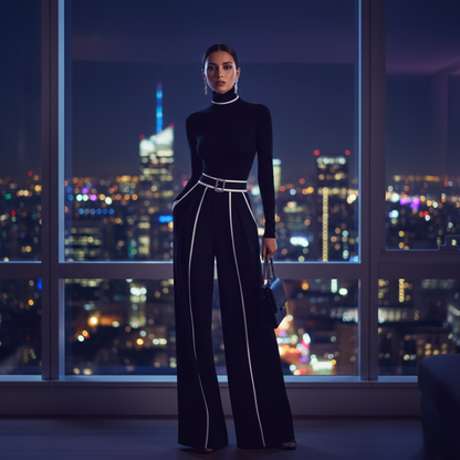 Elegant and Chic Women's Two-Piece Suit