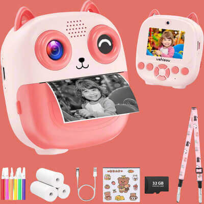 Marcherelle™ – Appareil Photo Instantané Enfant Double Objectif 32MP