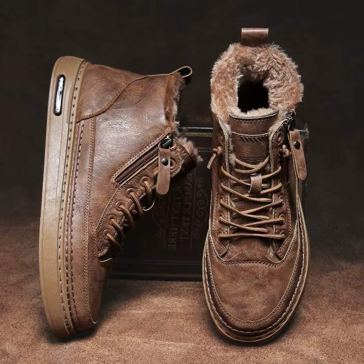 Marcherelle™ – Chaussures Hiver Antidérapantes avec Doublure Thermique