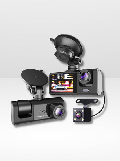 Marcherelle™ – Dashcam Double Caméra Avant/Arrière Full HD – Vision Nocturne & Caméra de Recul