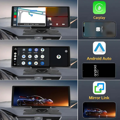 Marcherelle™ – Écran CarPlay Sans Fil avec Dashcam 4K Intégrée
