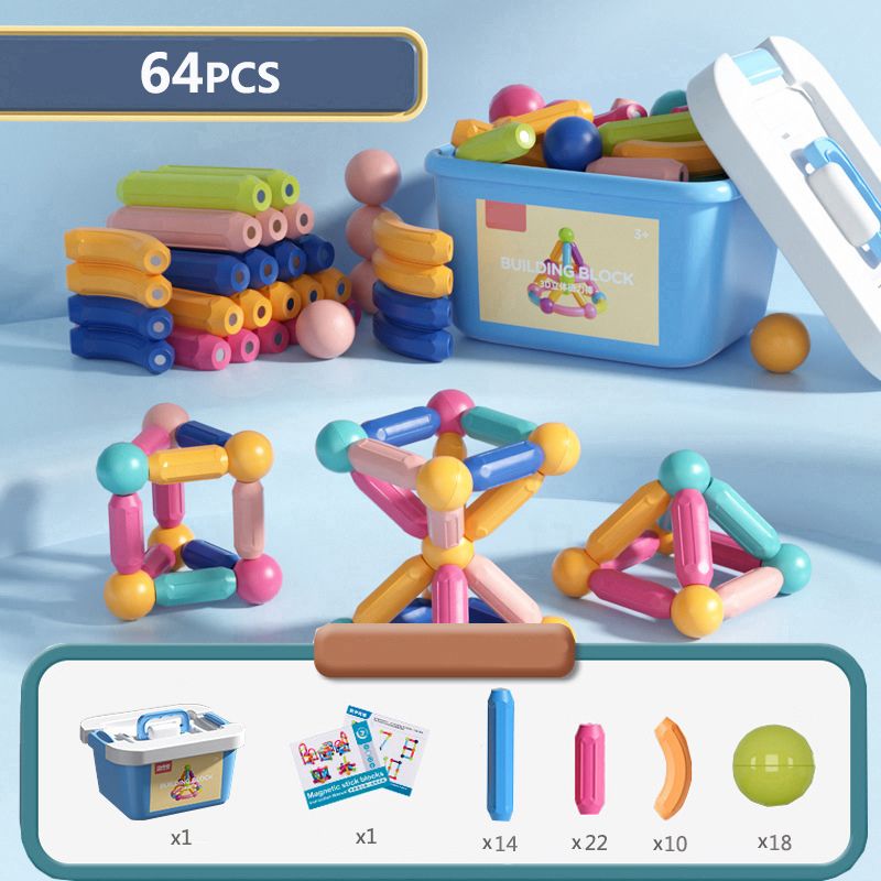 Marcherelle™ – Jeu de Construction Magnétique pour Créativité et Motricité