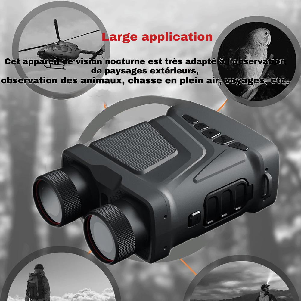 Marcherelle™ – Jumelles Vision Nocturne 4K Infrarouge avec Zoom 8X