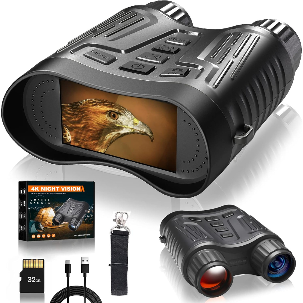 Marcherelle™ – Jumelles Vision Nocturne Infrarouge 300M avec Zoom 8X