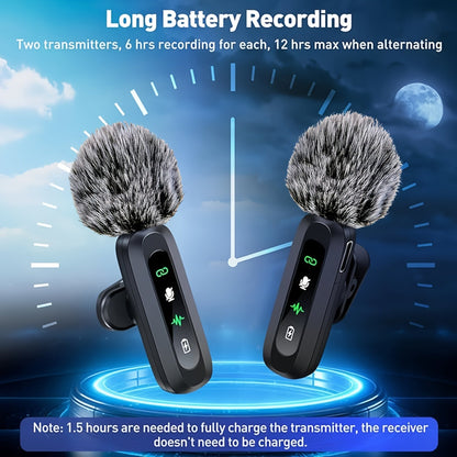 Marcherelle™ – Microphone Cravate Sans Fil USB-C Pour Un Son Clair Et Stable