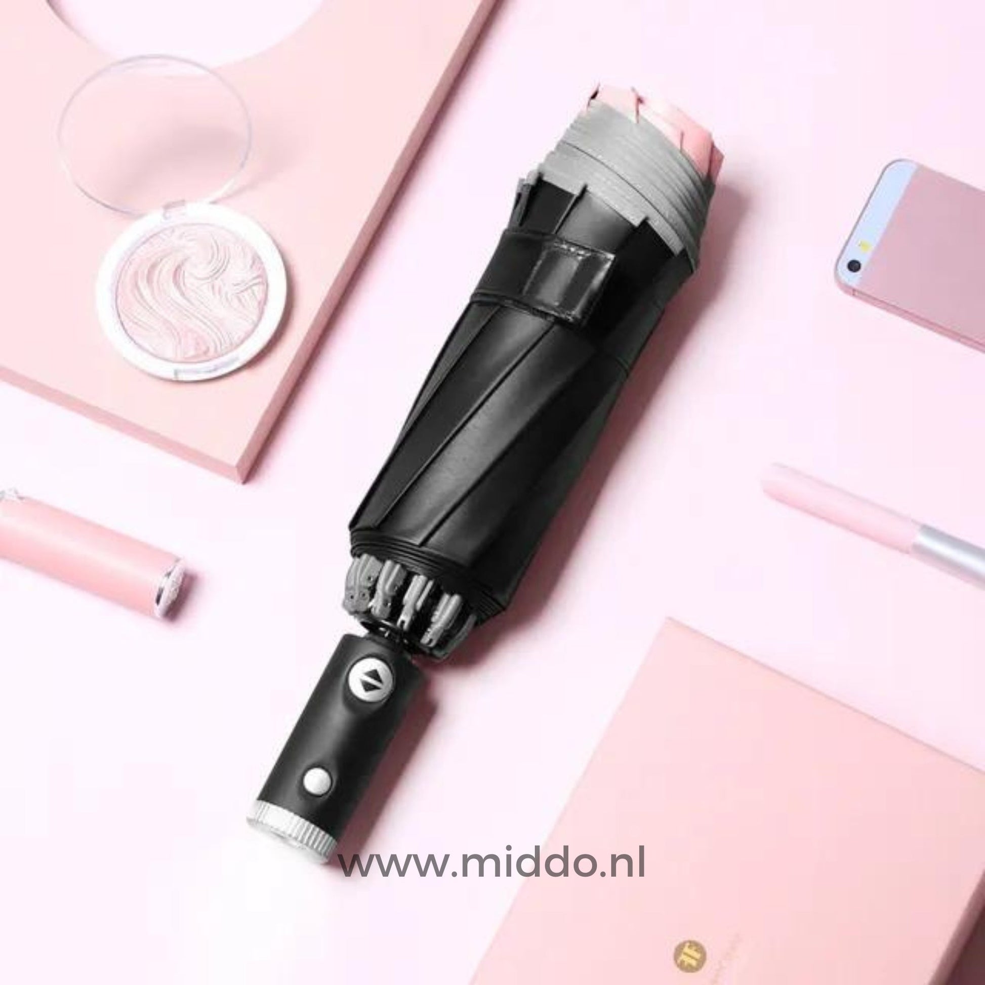 Marcherelle™ – Parapluie Automatique Résistant au Vent avec Bord Réfléchissant