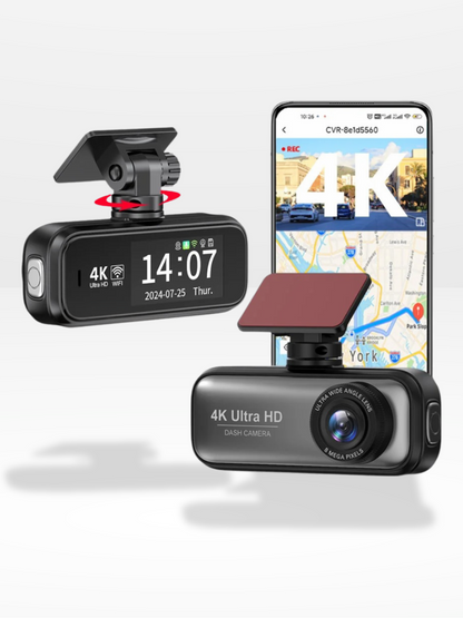 Marcherelle™ – Rétroviseur Caméra 4K Avant/Arrière avec GPS Intégré