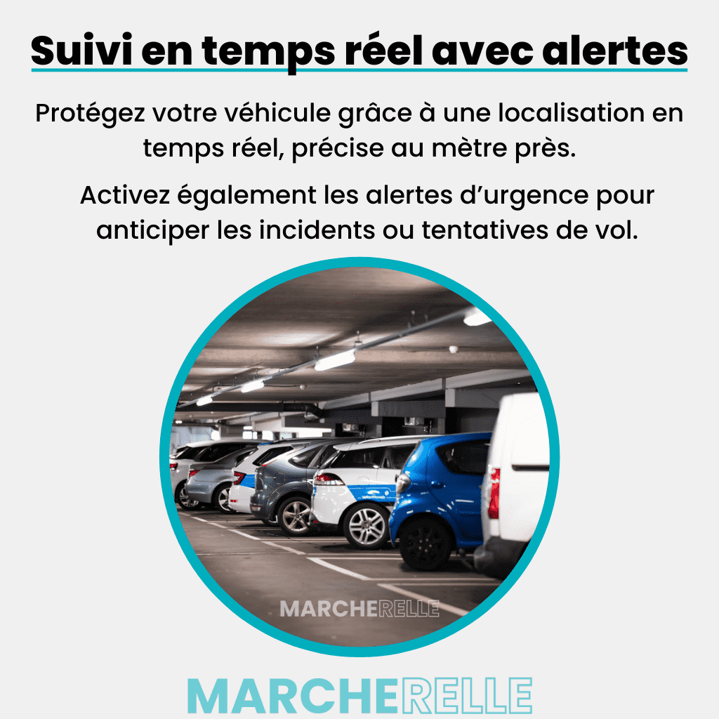 Marcherelle™ – Traceur GPS Voiture Sans Abonnement, Suivi Précis en Temps Réel