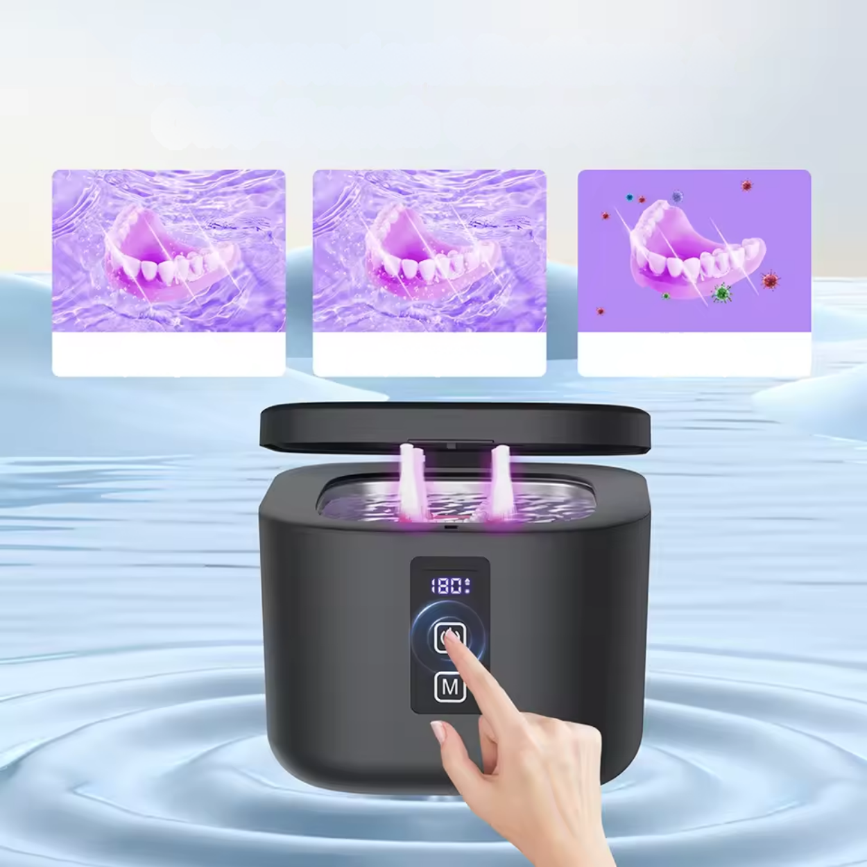 Powerful Ultrasonic Cleaner for Jewelry and Glasses
