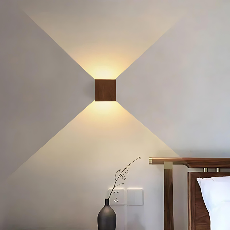 Elegant Nordic Wooden Wall Lamp