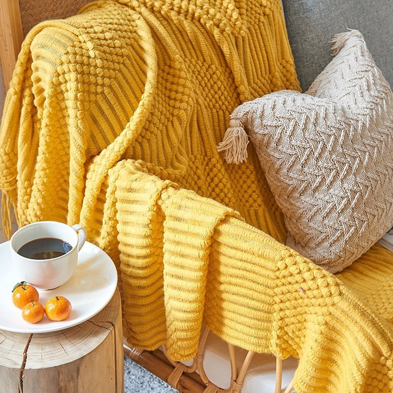 Cozy Knitted Blanket for a Warm Interior