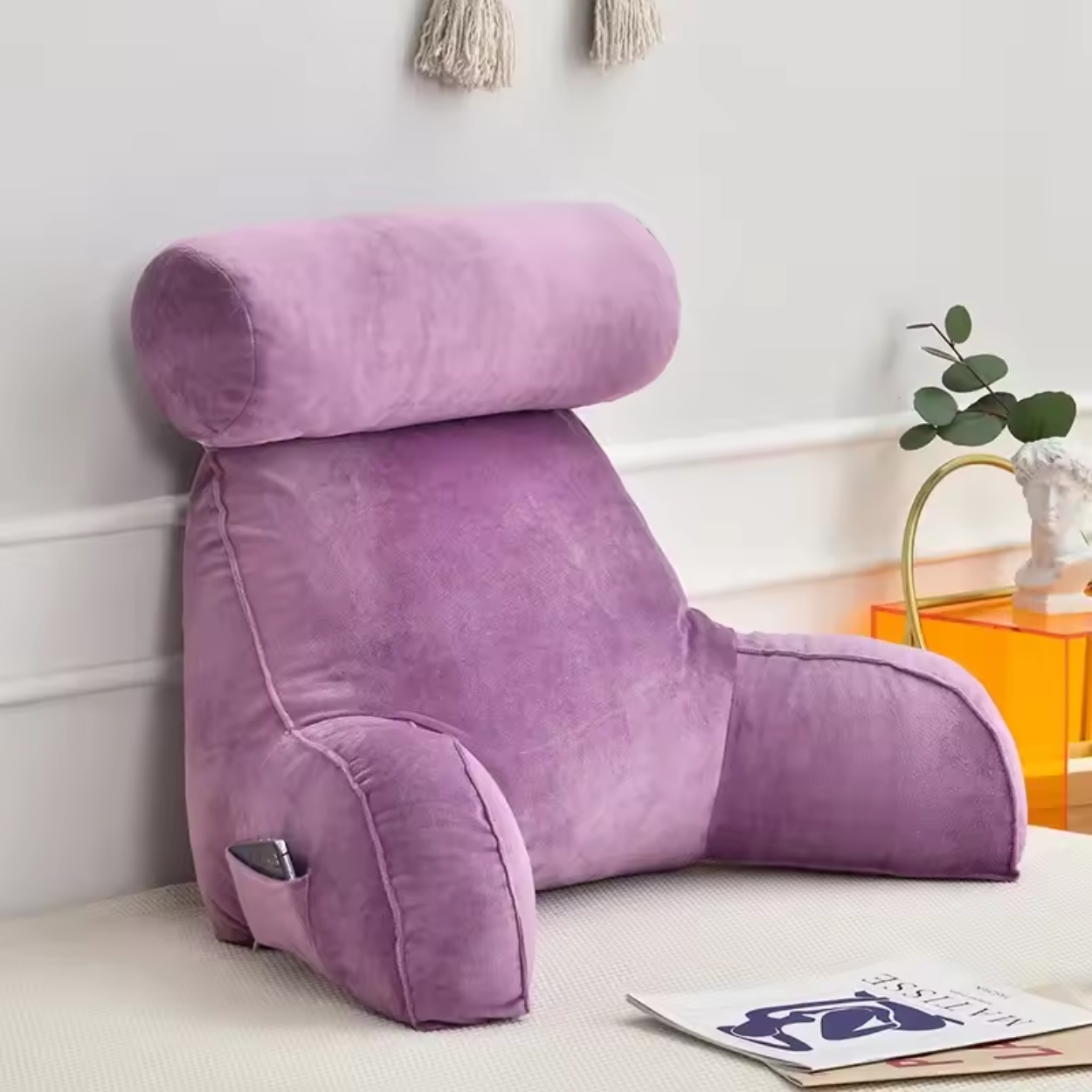 Ergonomic Memory Foam Reading Pillow