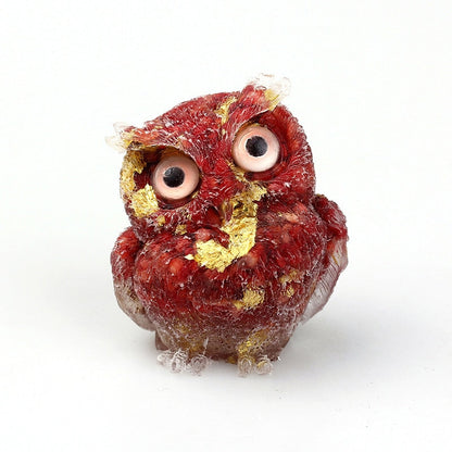 Elegant Natural Crystal Owl Figurine for Home Decoration