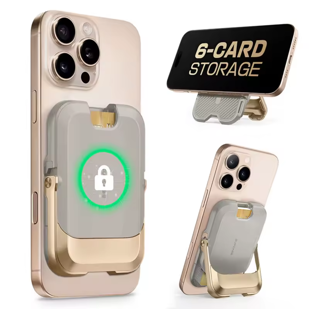 Magnetic iPhone Wallet with 6 Card Slots