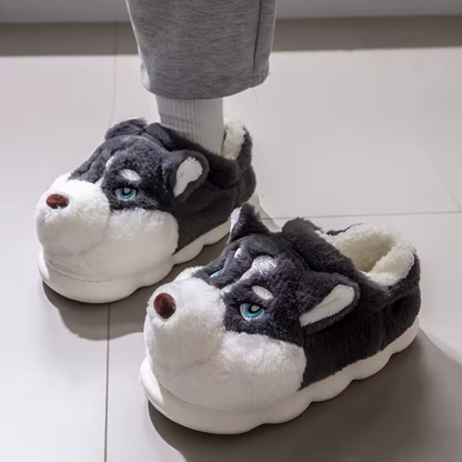 Soft and Comfortable Plush Dog Slippers