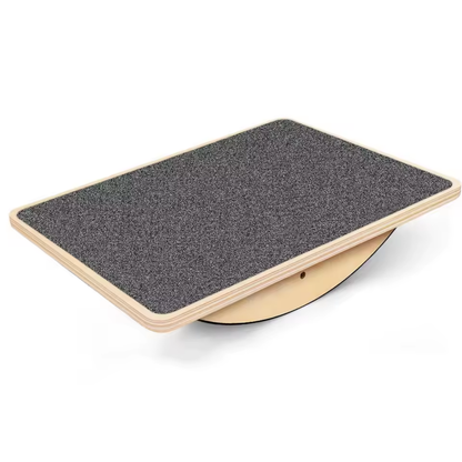 Solid Wood Balance Board with Non-Slip Surface