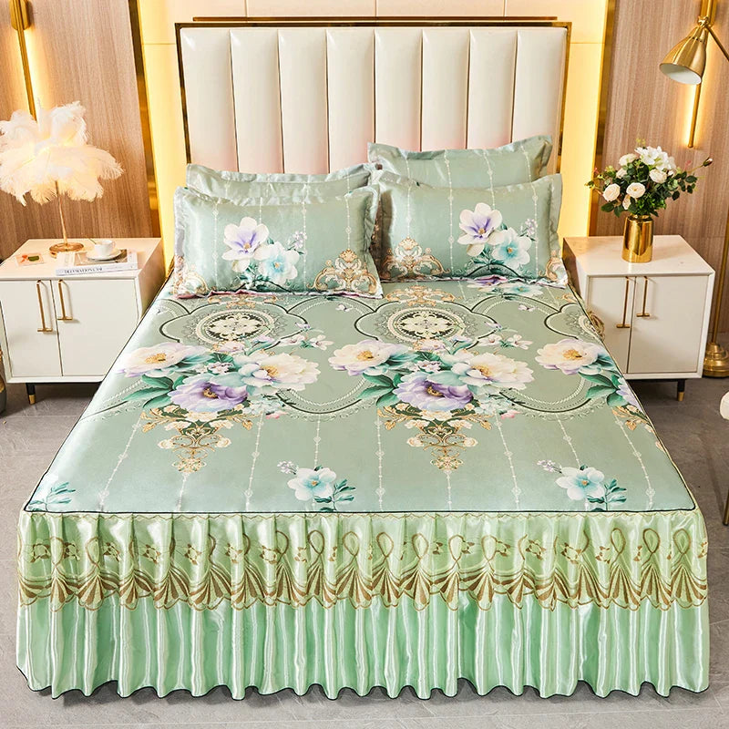 Soft bed skirts in luxurious velvet