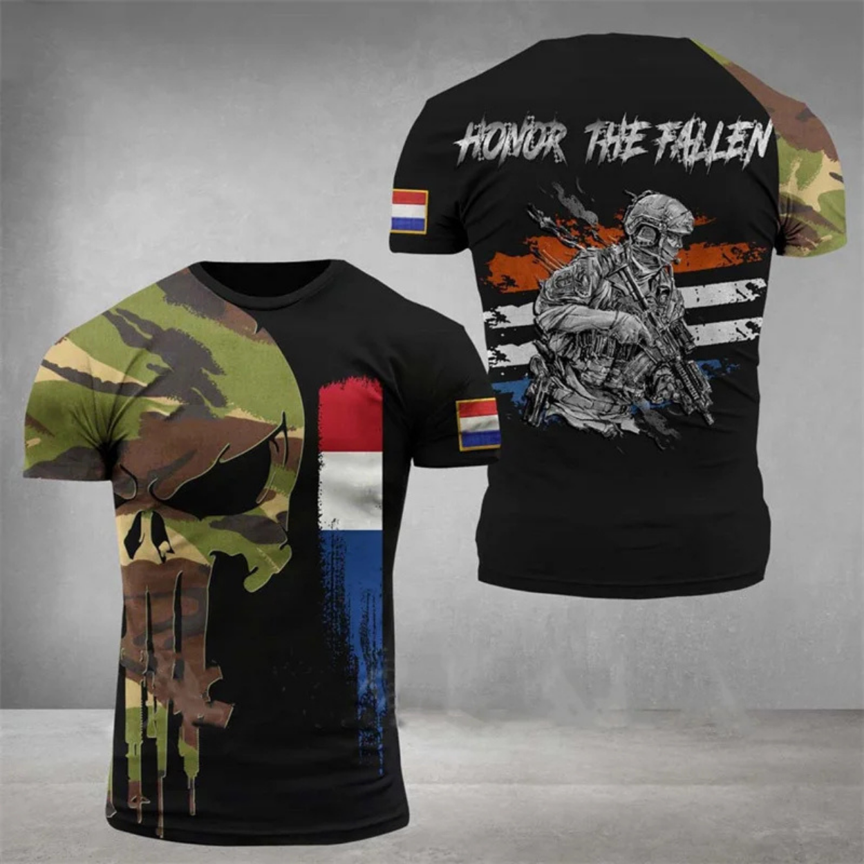 Men's Military Style Camouflage Army T-Shirt
