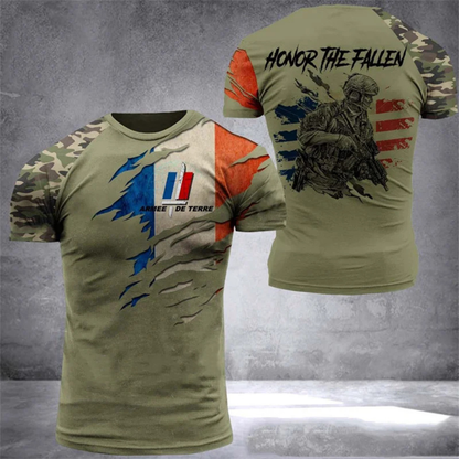 Men's Military Style Camouflage Army T-Shirt