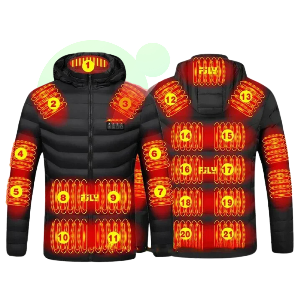 Veste Chauffante Électrique 21 Zones de Chaleur - Marcherelle