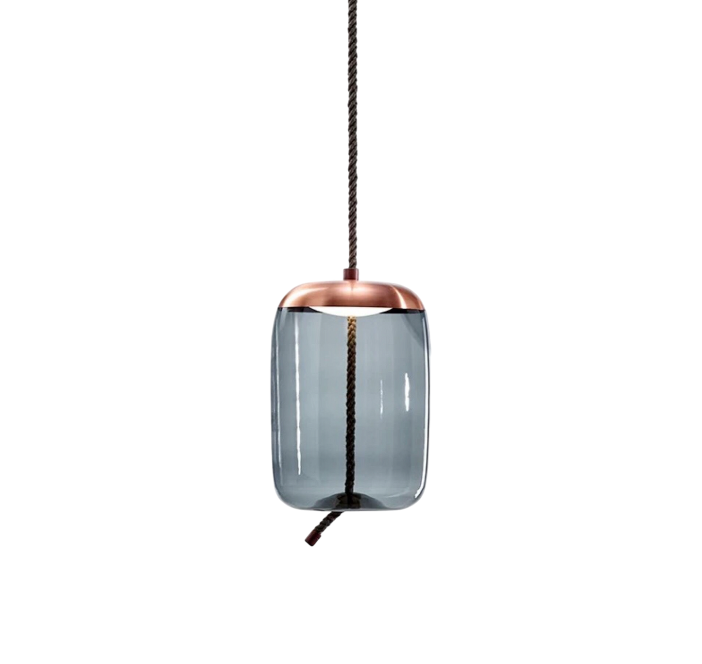 Hanging Lamp in Pink Gold Hemp