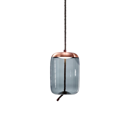 Hanging Lamp in Pink Gold Hemp