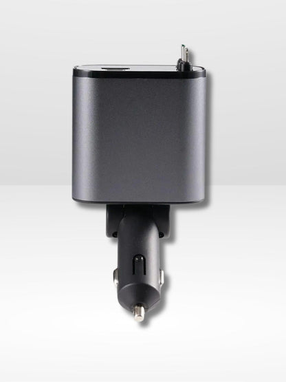 4-Port Fast and Retractable Car Charger