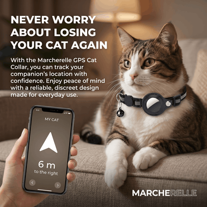 Macherelle™ – GPS Cat Collar No Subscription Required | Compatible with iOS & Android